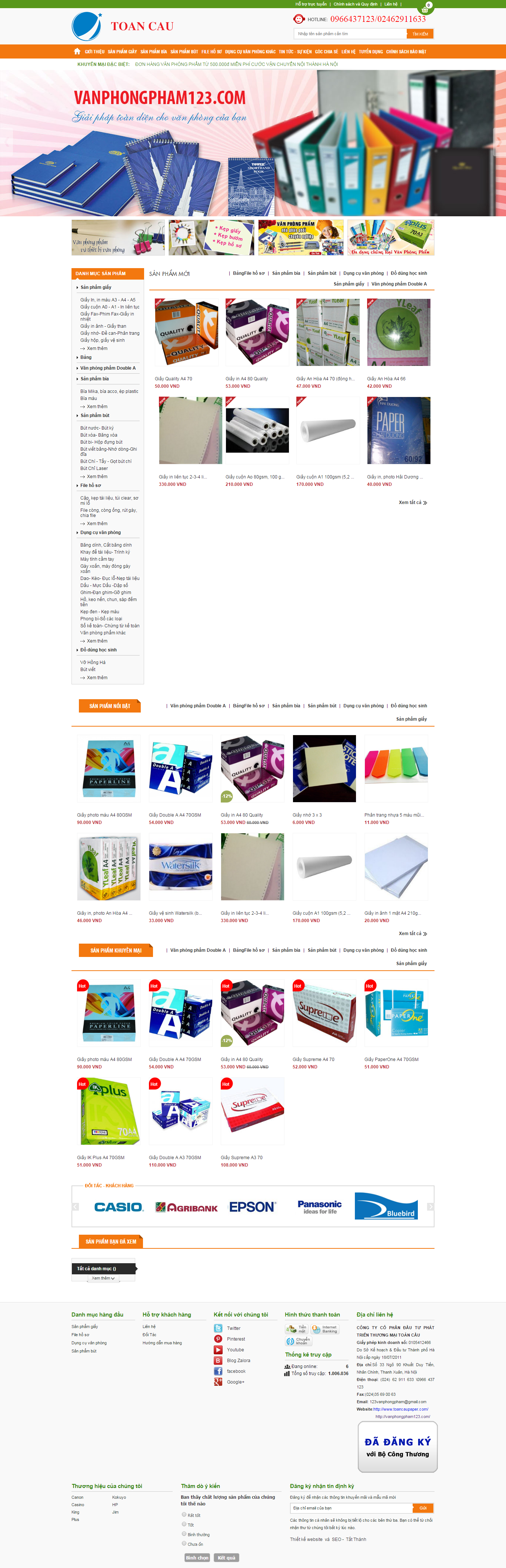 Thiết kế Web văn phòng phẩm vanphongpham123.com